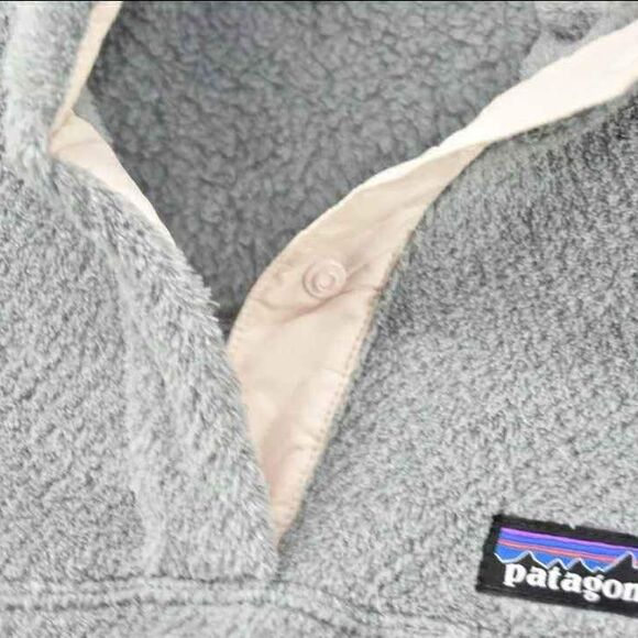 Patagonia Women's Gray 1/4 Button Synchilla Snap T Pullover Fleece Size M - Picture 4 of 8
